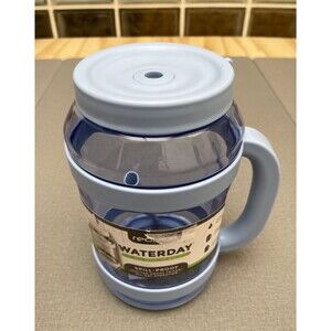 Reduce 80oz Waterday Water Bottle With Handle & Straw Blue Spill Proof NEW